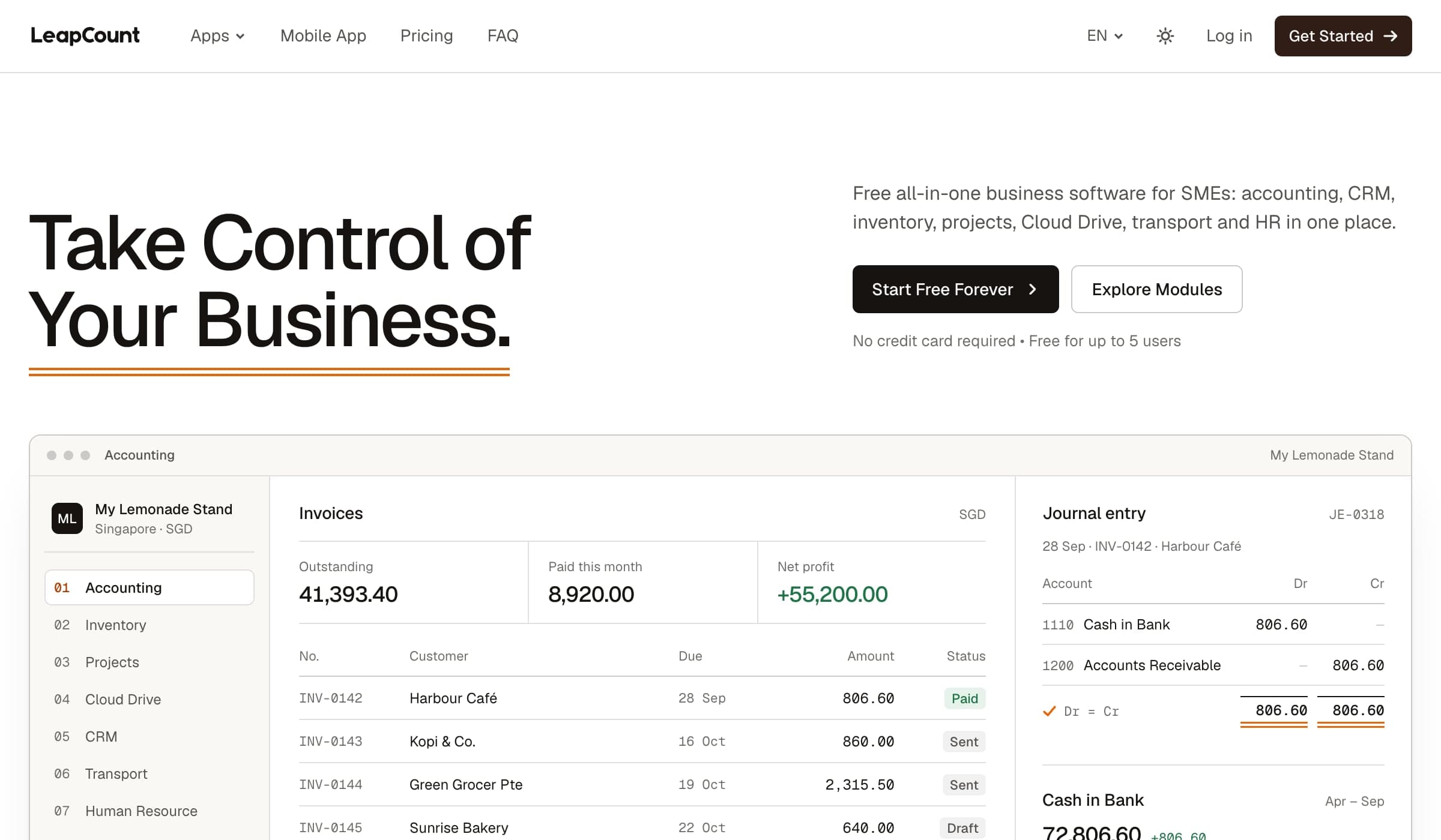 LeapCount screenshot
